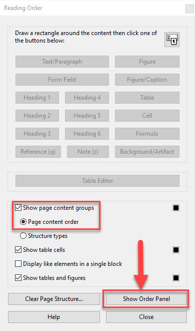 screen capture of reading
